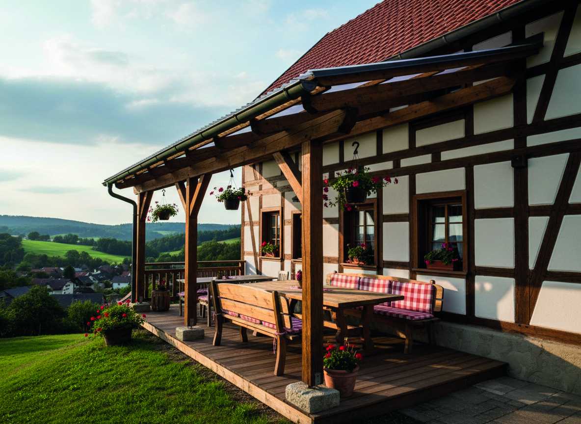 Terrassenüberdachung aus Holz